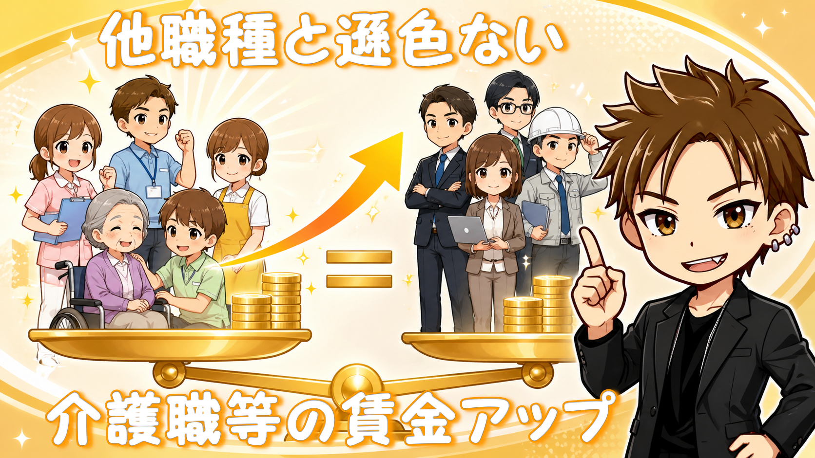 介護職員他職種と遜色ない賃上げ