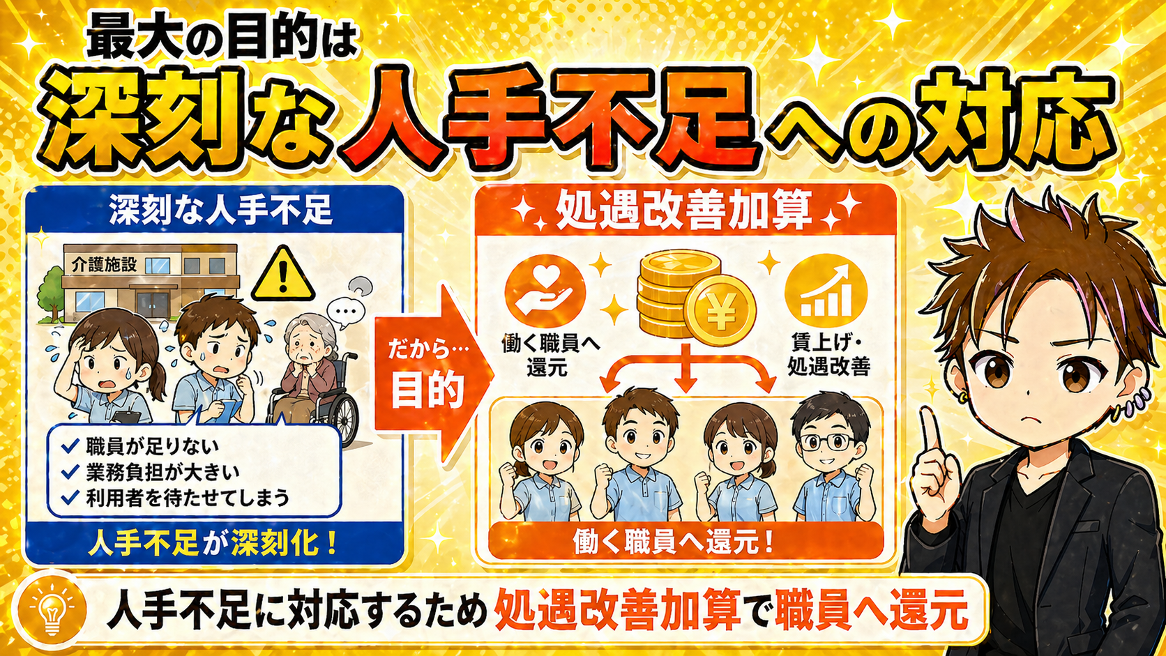 処遇改善加算介護職員等人材不足令和８年度介護報酬改定過去問人手不足